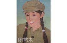 当代艺术家 祁志龙版画《女生》